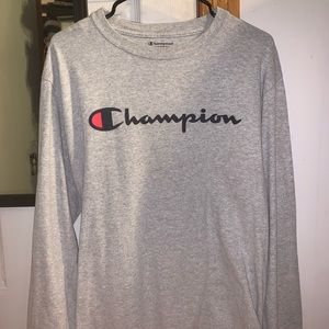 Vintage Champion Long Sleeve Gray Size M